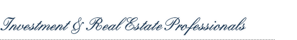 Investment & Real Estate Professionals